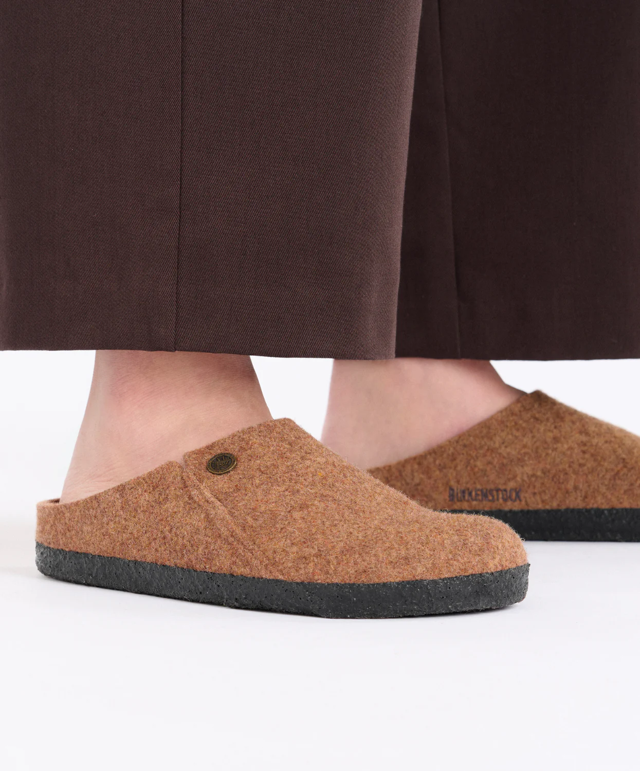 Birkenstock Zermatt Wool Felt Toffee Melange Clogs - Image 3