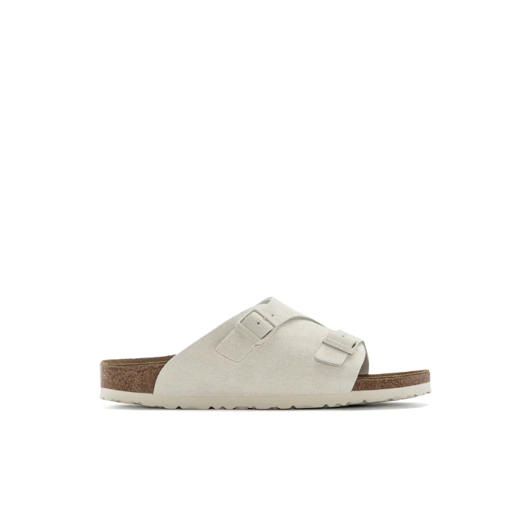 Birkenstock Zurich Suede Leather Antique White Sandals