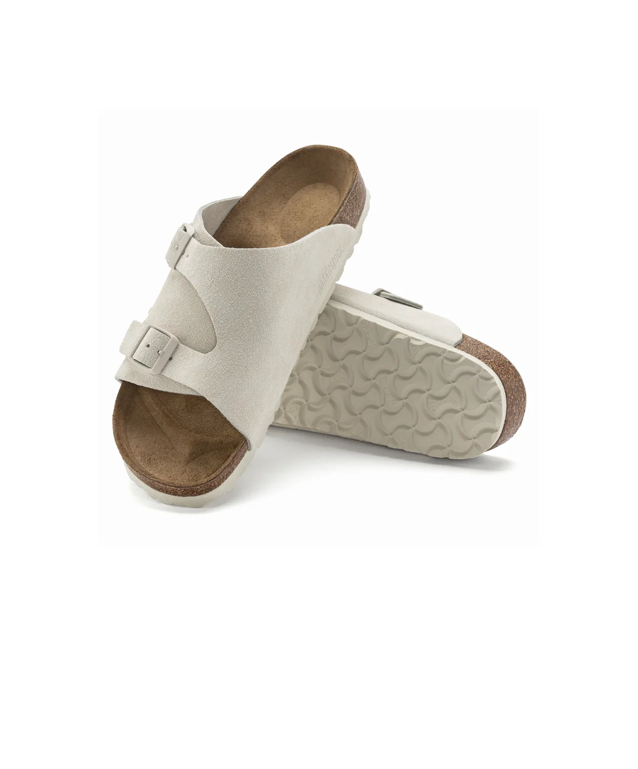 Birkenstock Zurich Suede Leather Antique White Sandals - Image 5