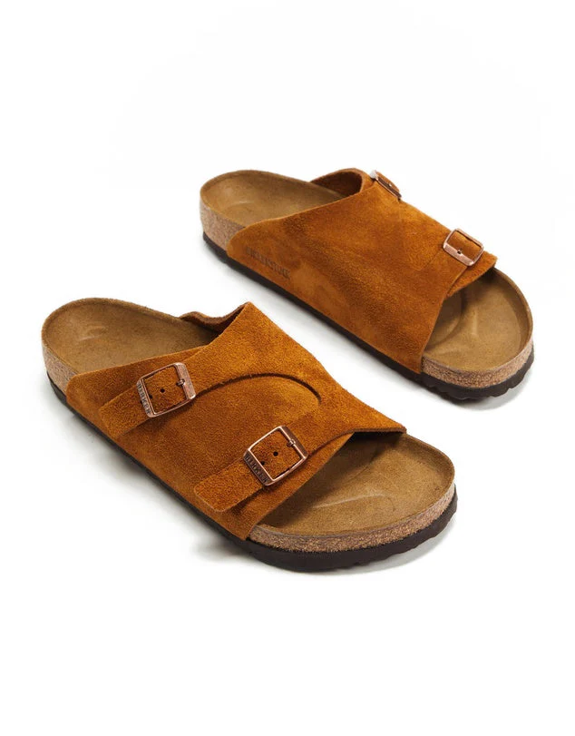 Birkenstock Zurich Suede Leather Mink Sandals - Image 4