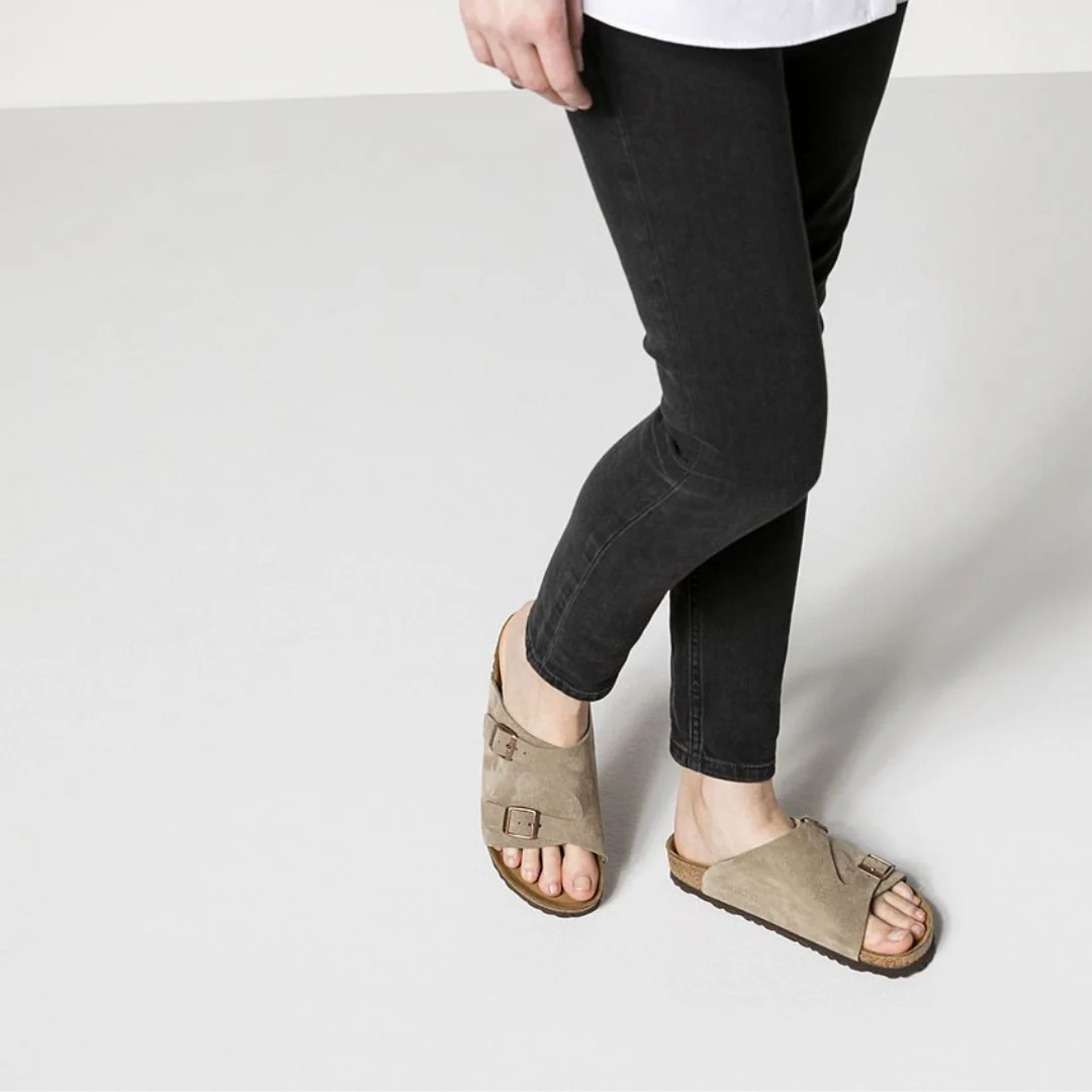 Birkenstock Zurich Suede Leather Taupe Sandals - Image 2