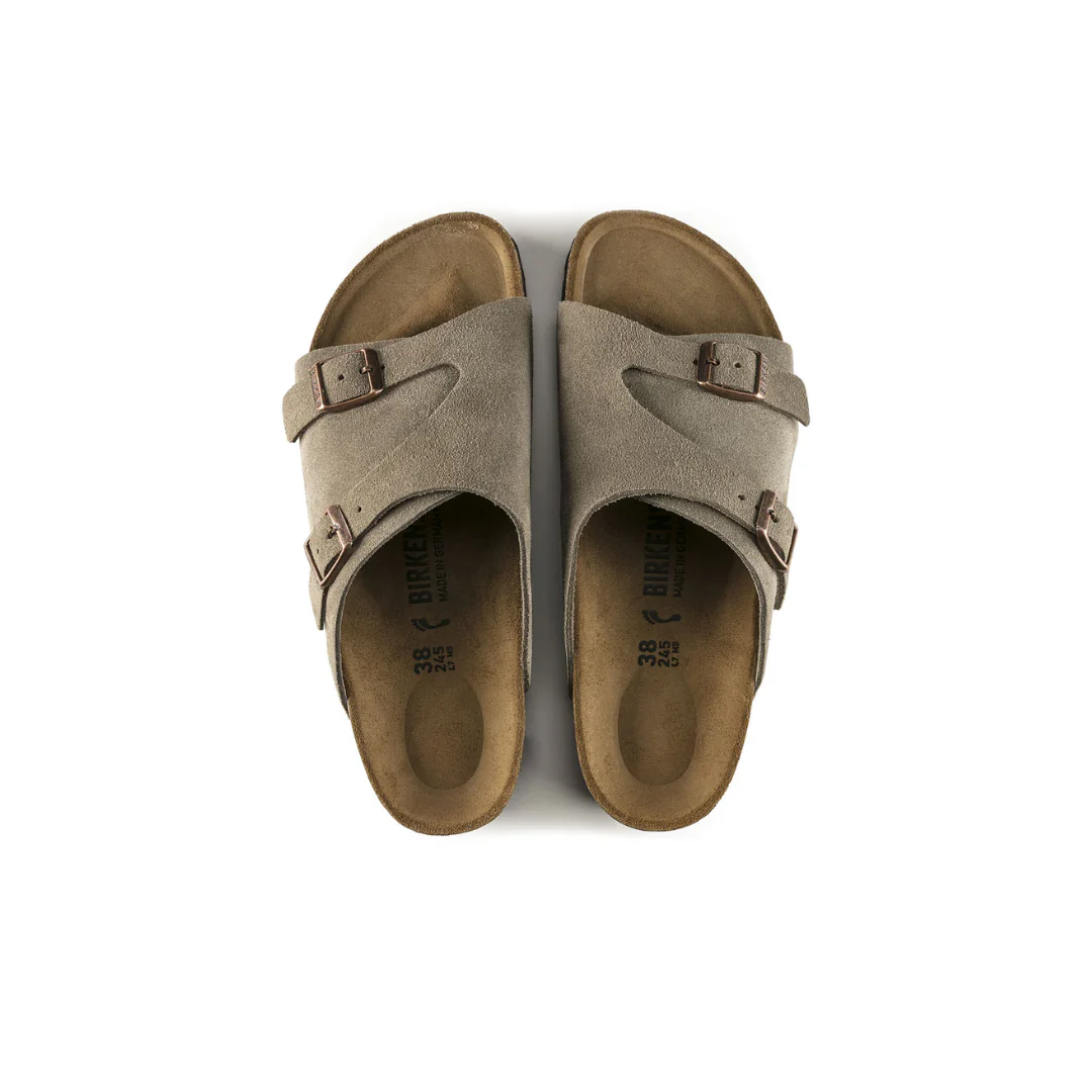 Birkenstock Zurich Suede Leather Taupe Sandals - Image 6