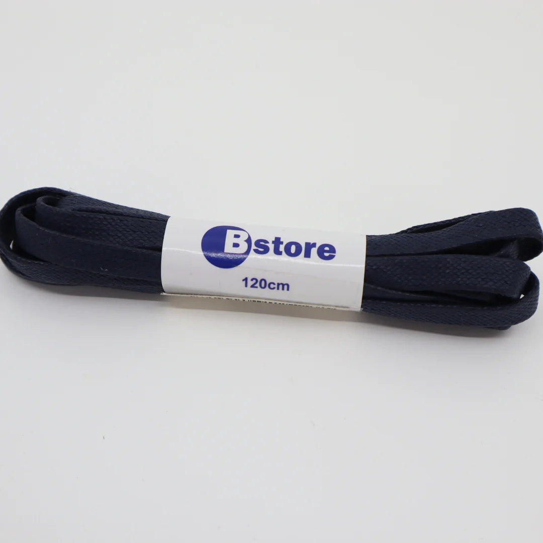Bstore Waxed Flat 120cm Navy Blue Laces