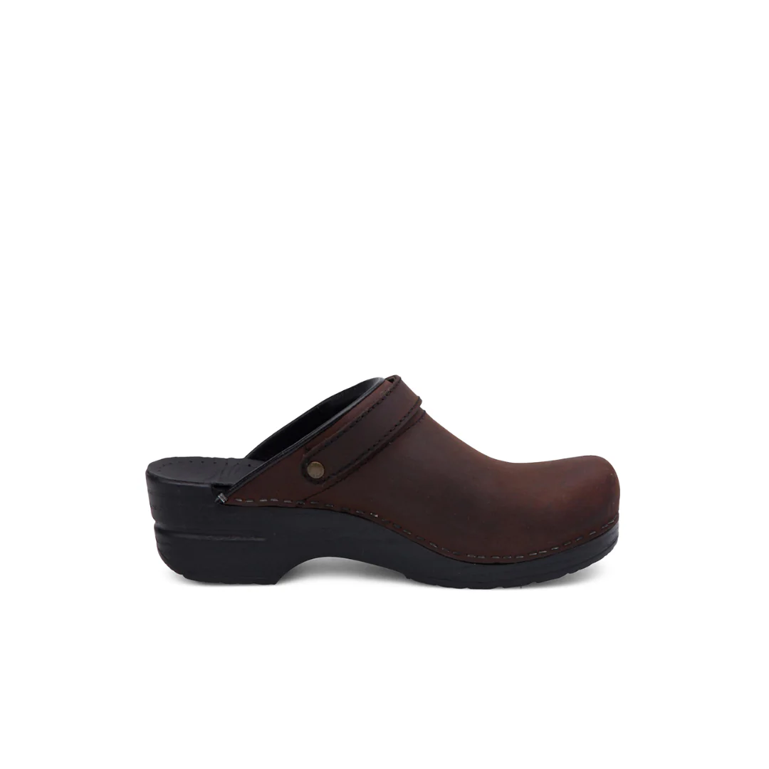 Dansko Ingrid Antique Brown/Black Oiled Clog