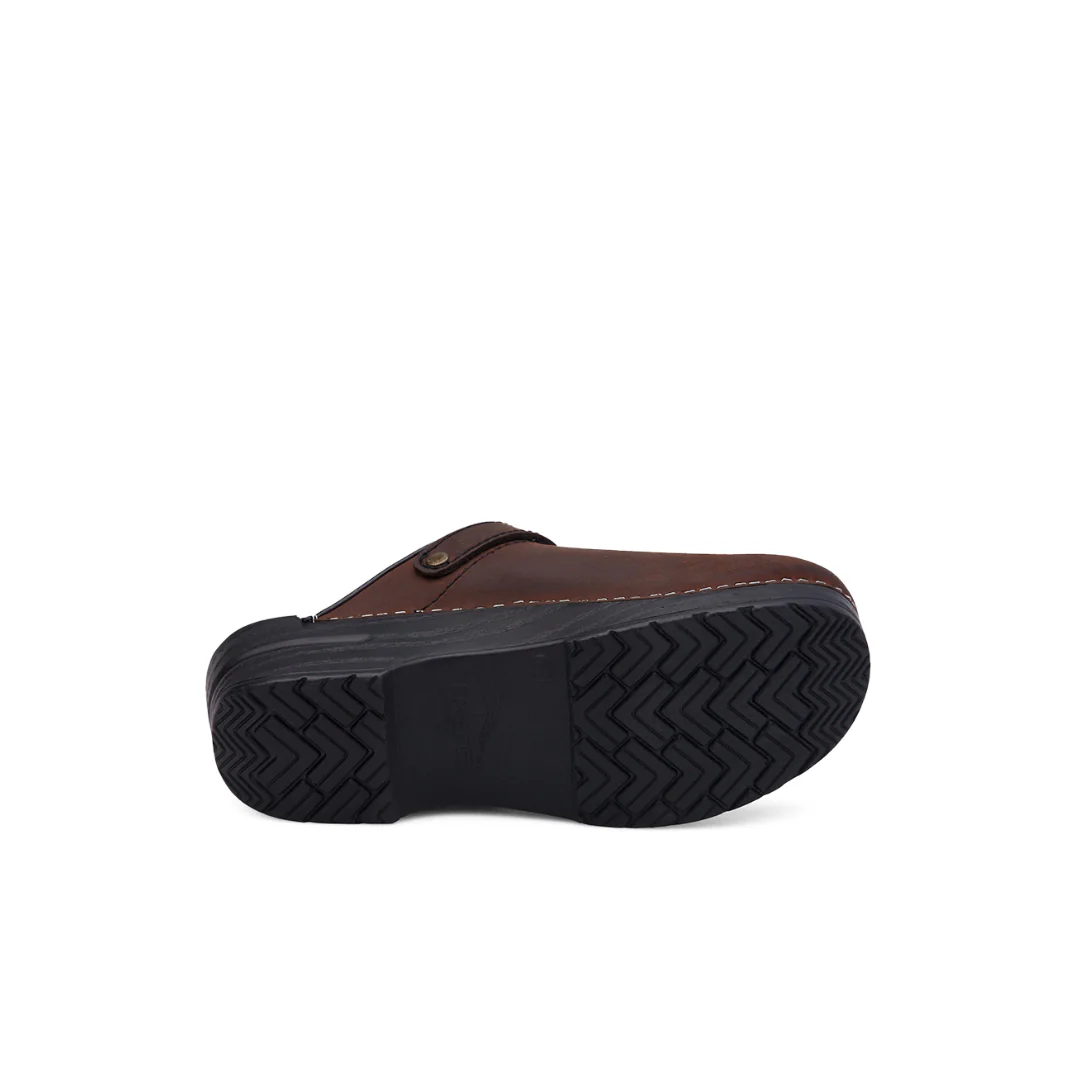 Dansko Ingrid Antique Brown/Black Oiled Clog - Image 7