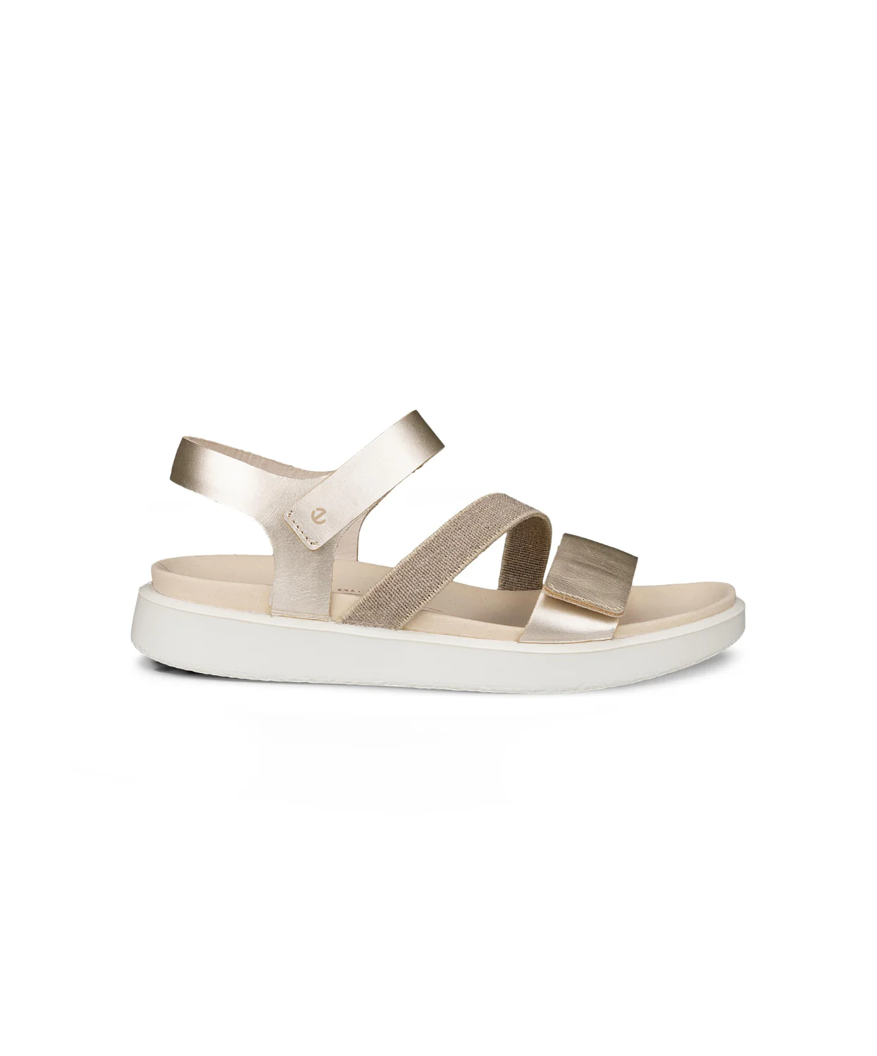 Ecco Flowt Womens Sandal Pure White Gold
