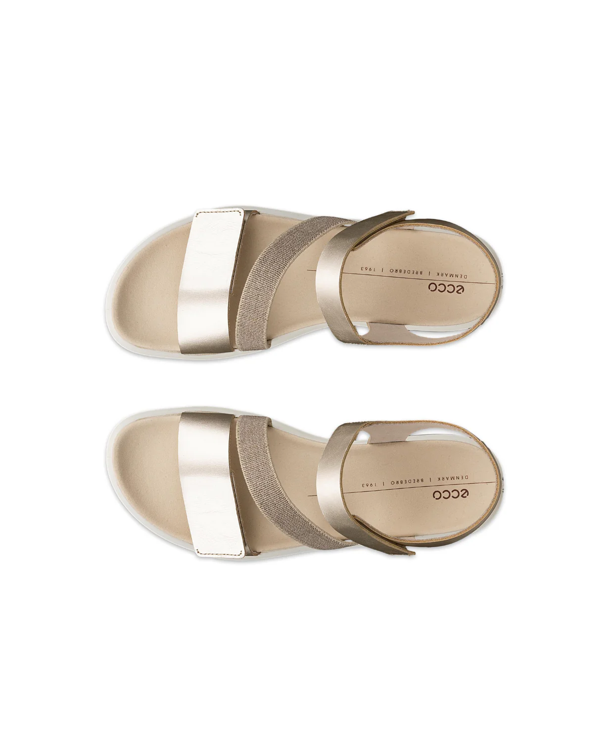 Ecco Flowt Womens Sandal Pure White Gold - Image 5
