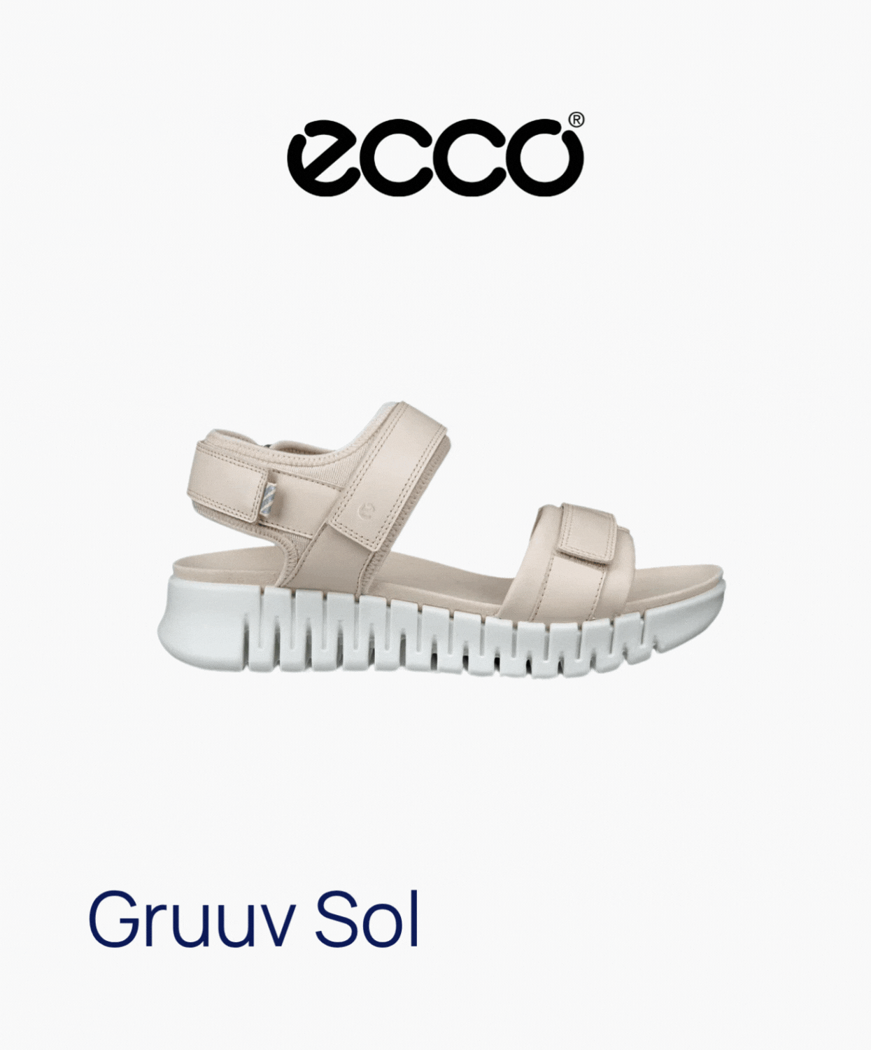 Ecco Gruuv Sol Womens Sandal Limestone - Image 8
