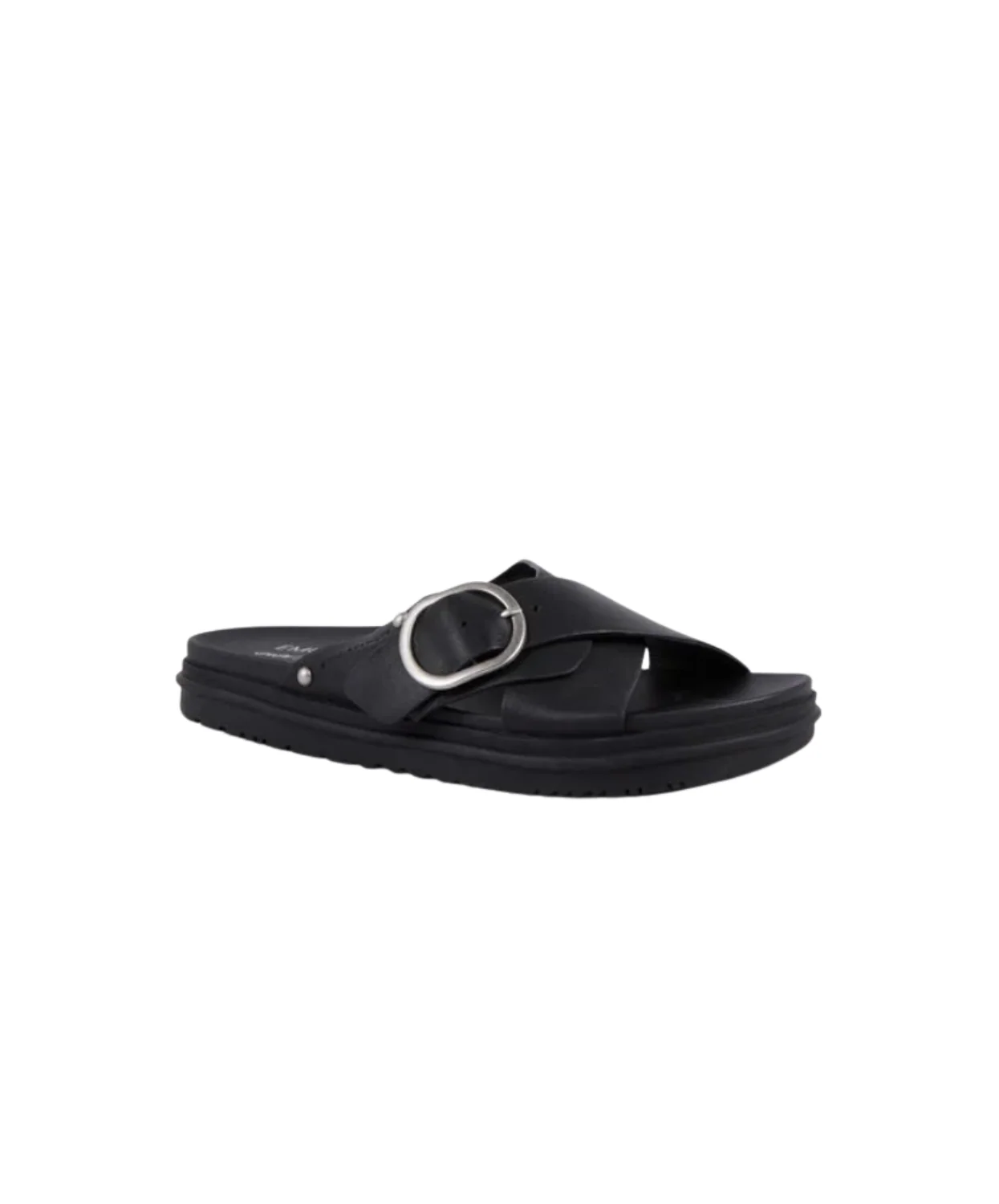 EMU Ebony Leather Slides Black - Image 4