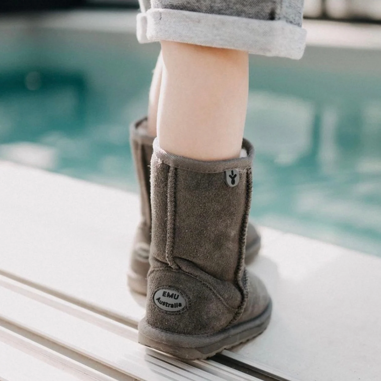 EMU Kids Wallaby Lo Charcoal Sheepskin Boots - Image 3