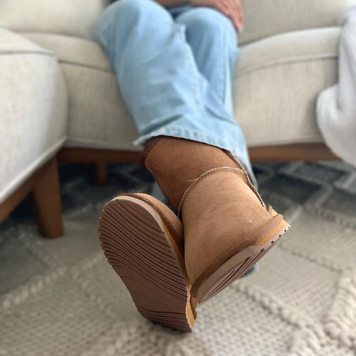 EMU Platinum Stinger Mini Chestnut Sheepskin Boots - Image 3