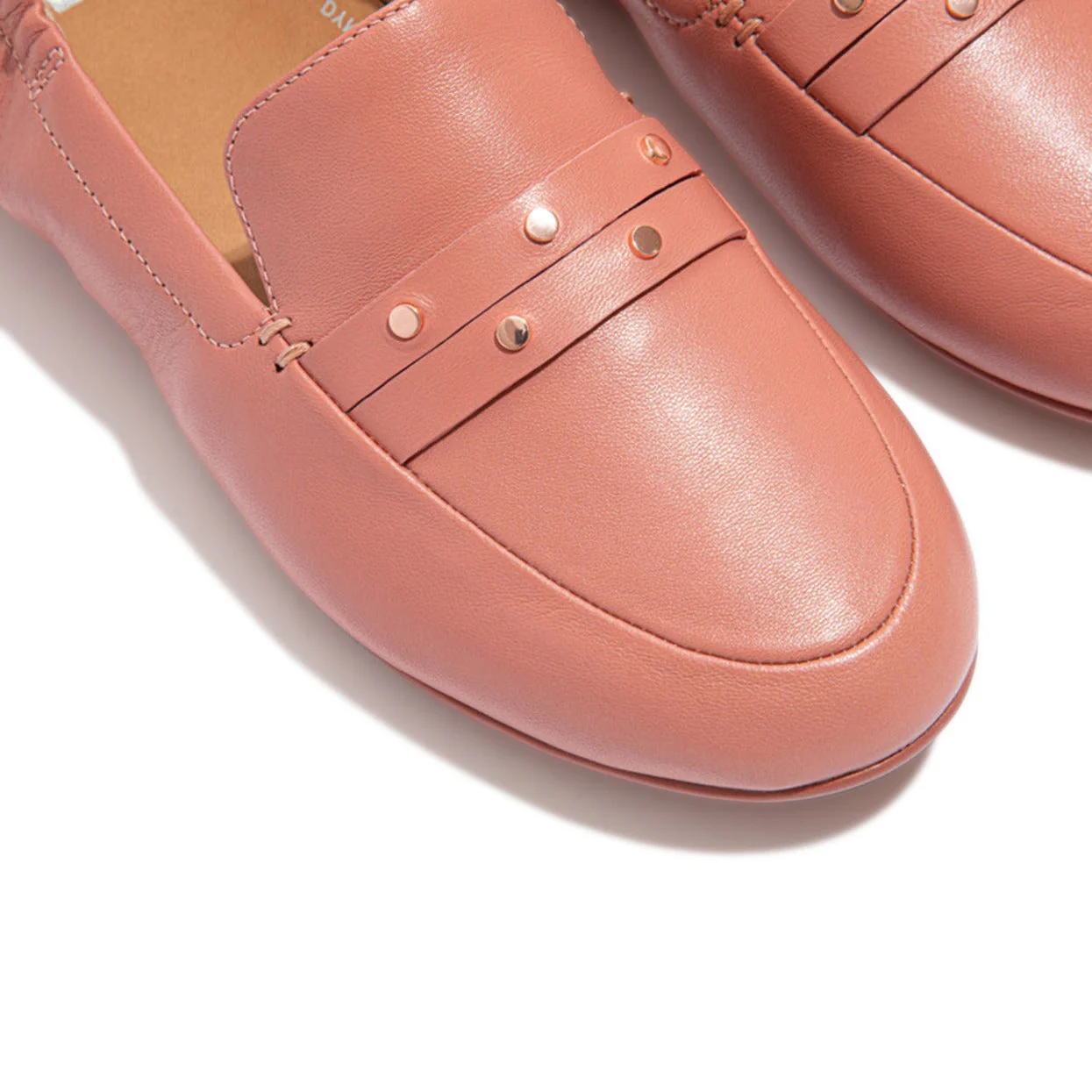FitFlop Allegro Studded Loafers Warm Rose - Image 3