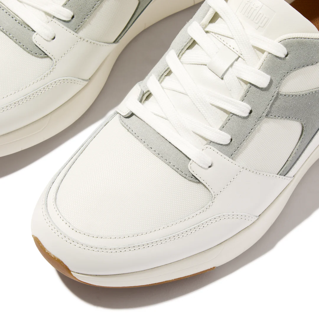 FitFlop Anatomiflex Mens Mix Panel Sneaker White - Image 3
