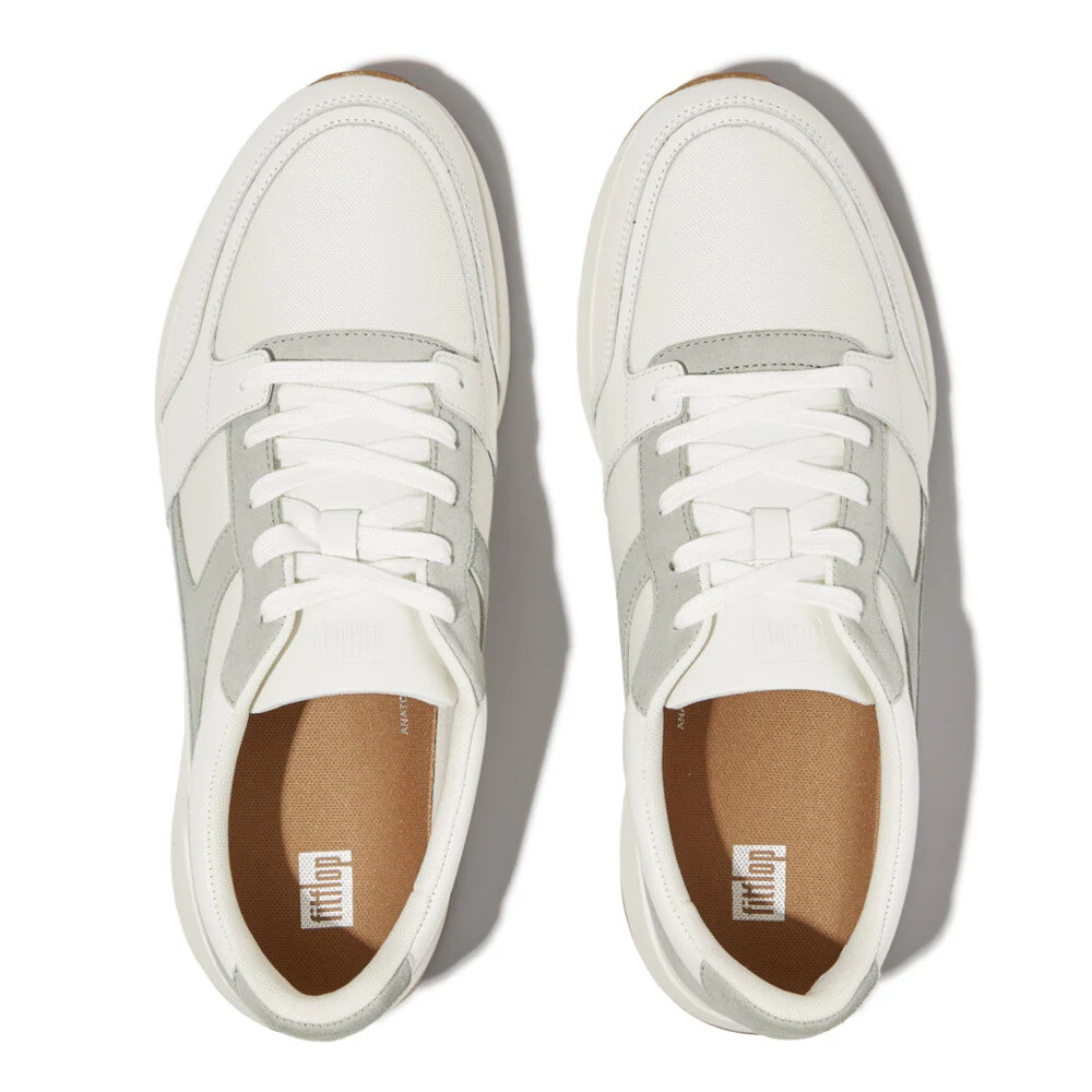 FitFlop Anatomiflex Mens Mix Panel Sneaker White - Image 4