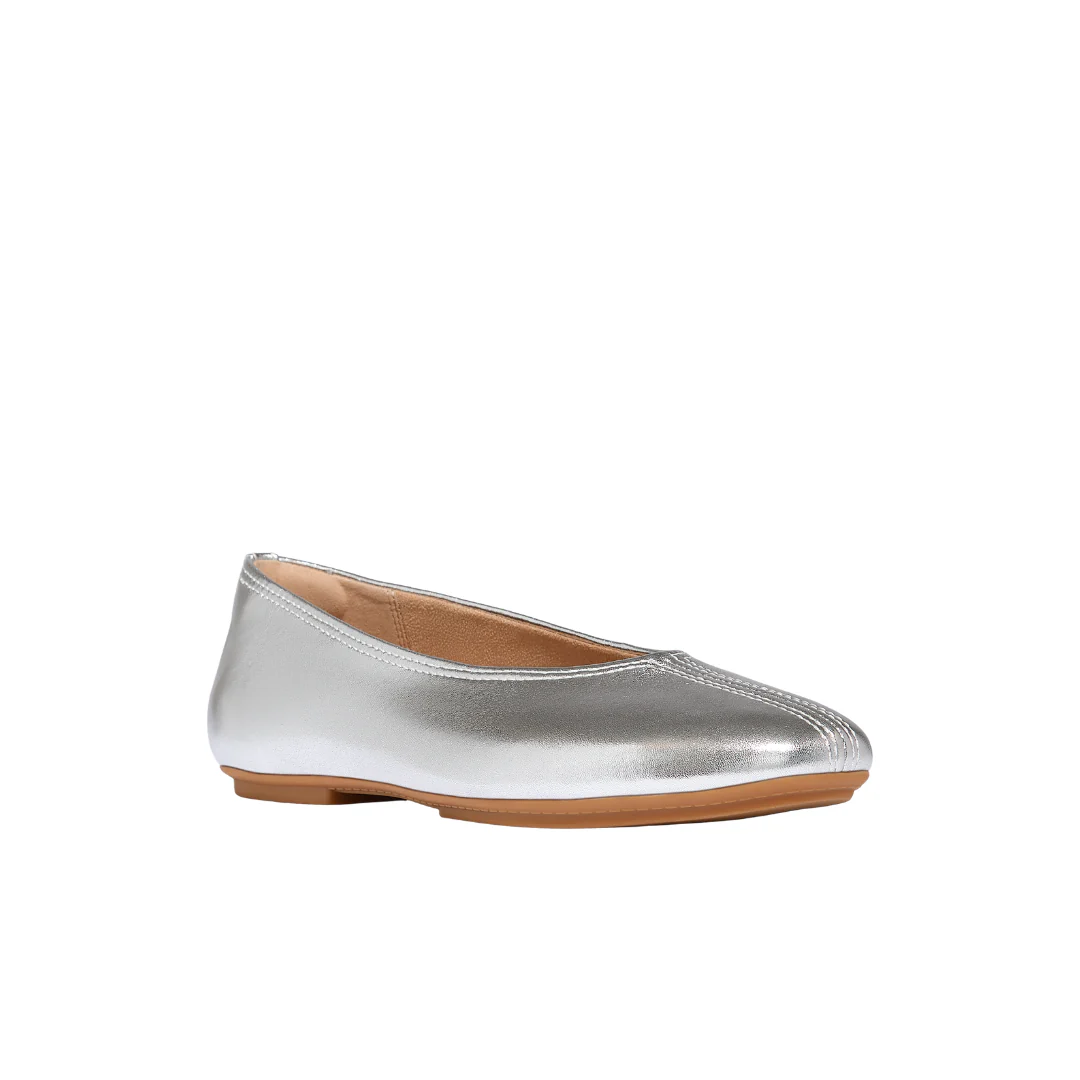 FitFlop Delicato High Cut Ballet Flat Silver - Image 4