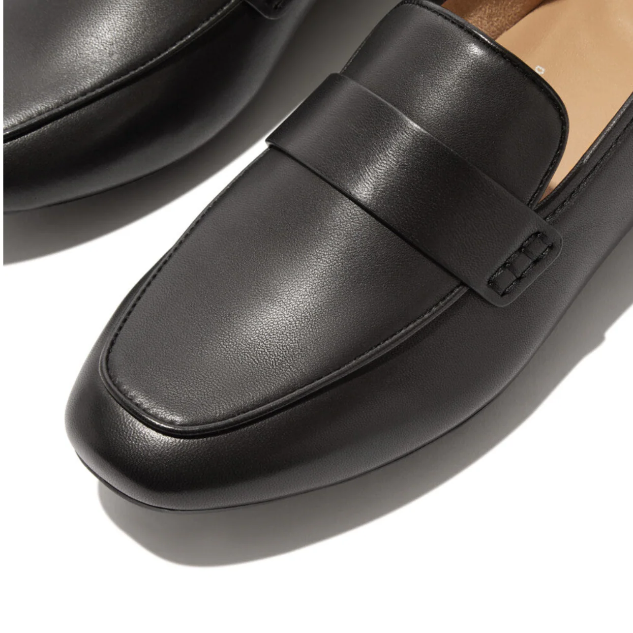 Fitflop Delicato Soft Leather Loafers Black - Image 3