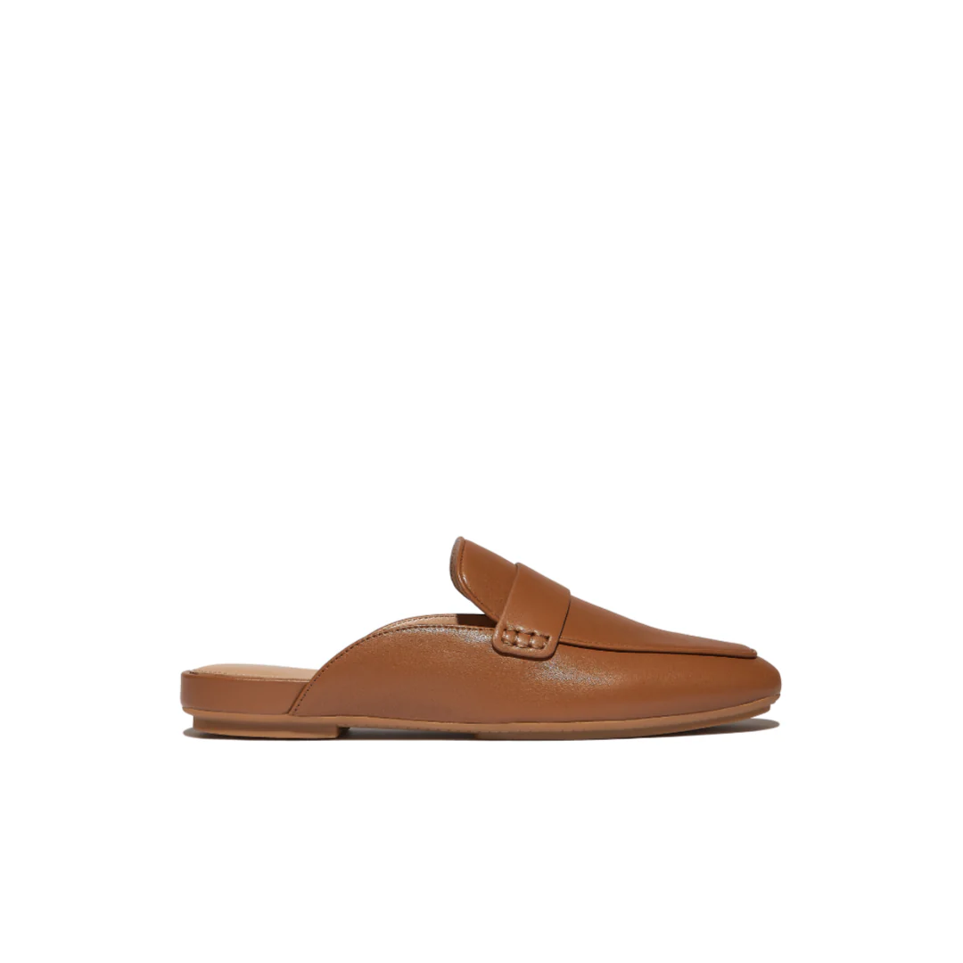 Fitflop Delicato Soft Leather Mules Deep Tan