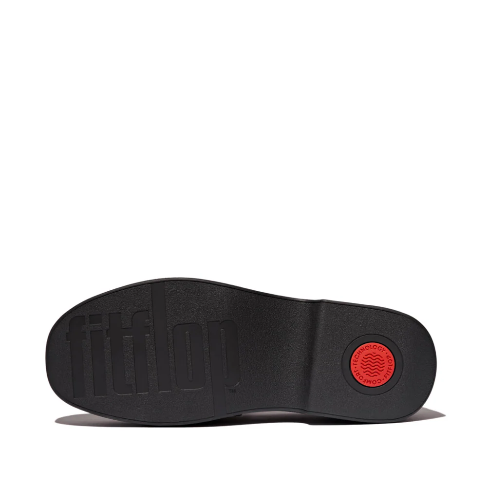 Fitflop F-Luma Chunky Snaffle Leather Demi Wedge Loafers - Image 3