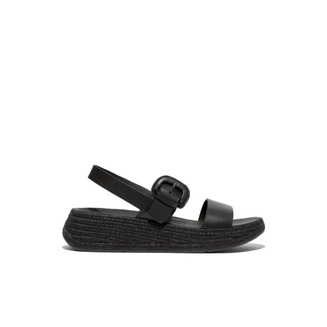 Fitflop F-Mode Espadrille Bucke L Flatform Sandals Black