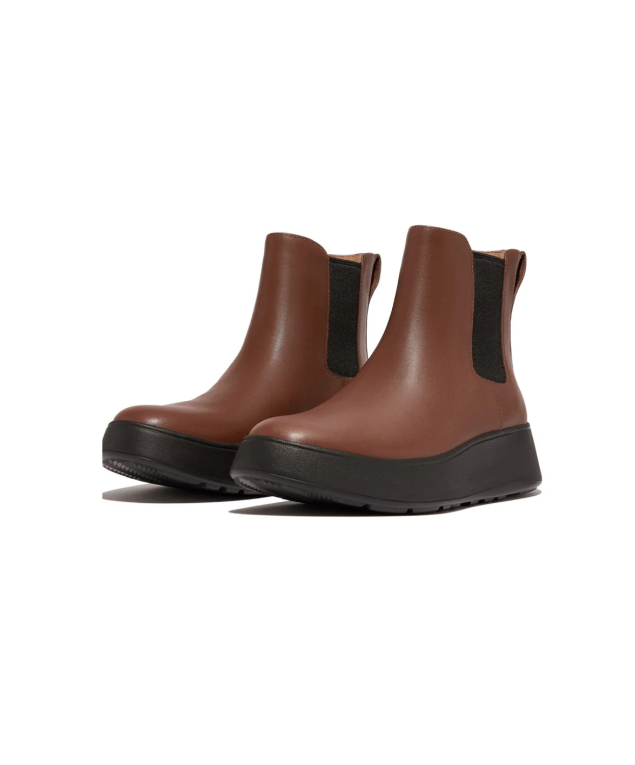 Fitflop  F-Mode Flatform Chelsea Boots Rich Brown - Image 4
