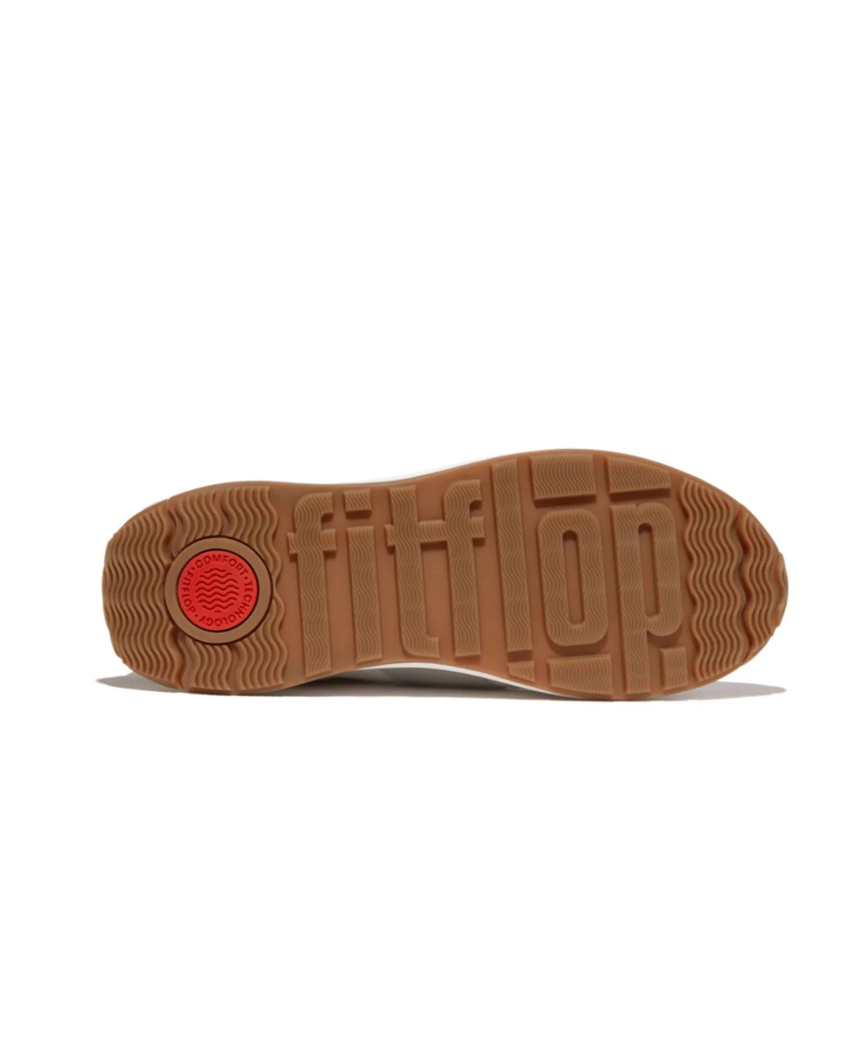 Fitflop F-Mode Flow Leather Mens Suede Sneaker Urban White/ Artic Grey - Image 5