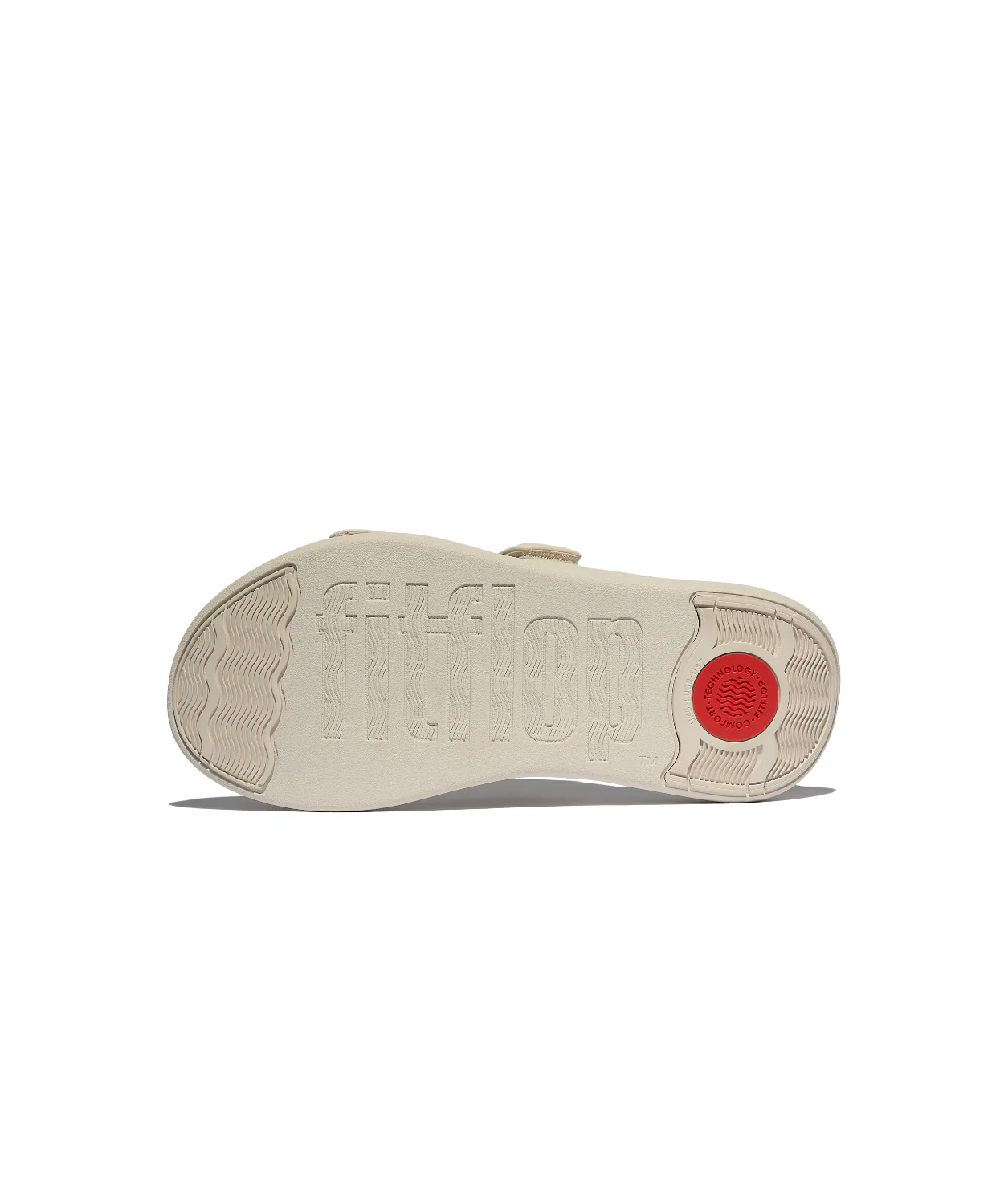 FitFlop F-Mode Go Adjustable Flatform Two Bar Slides Beige - Image 4