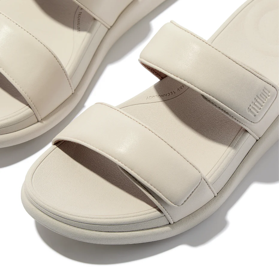 FitFlop F-Mode Go Adjustable Flatform Two Bar Slides Beige - Image 5