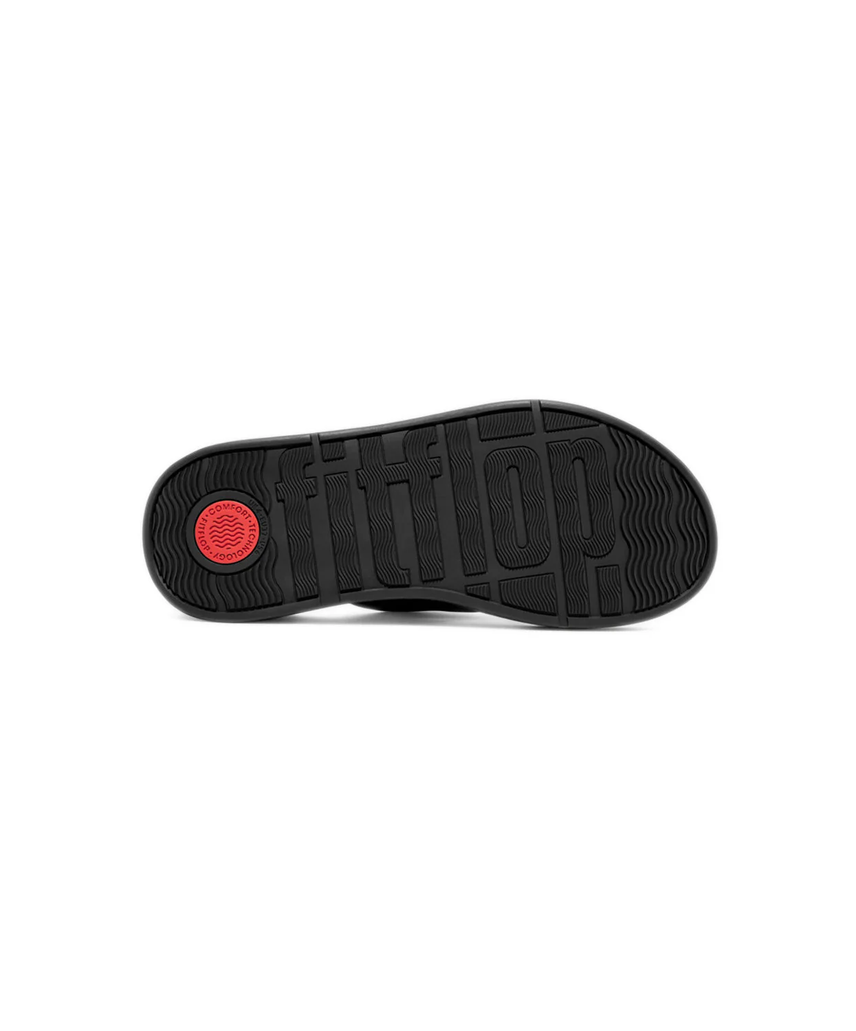 FitFlop F-mode Leather Flatform Black Toe Post Sandals V1 - Image 5