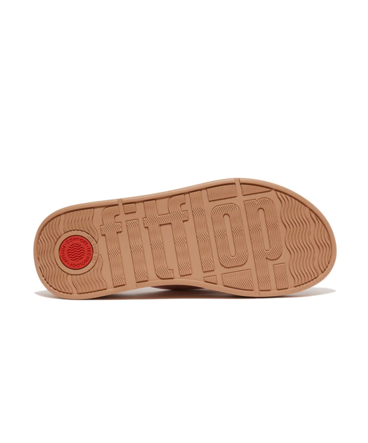 FitFlop F-Mode Leather Flatform Cross Slide Blush - Image 4