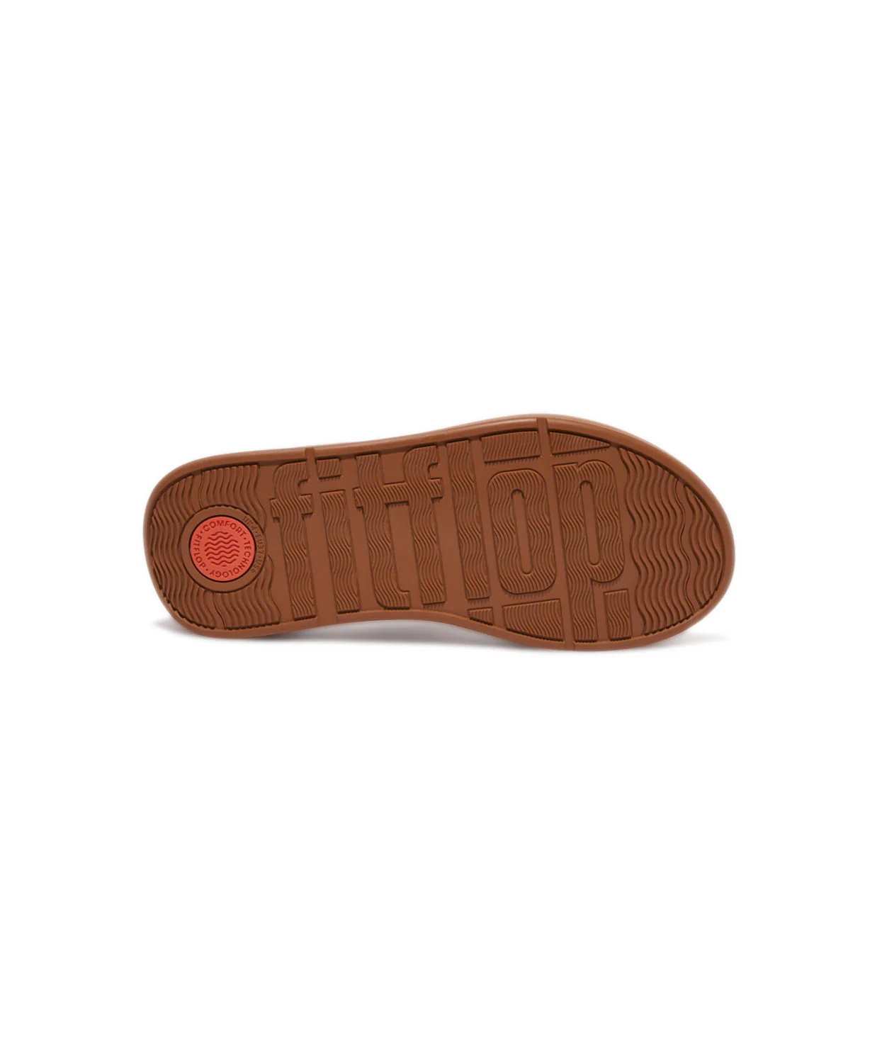 FitFlop F-mode Leather Flatform Toe Post Brown - Image 5