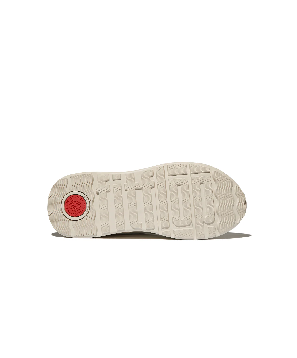FitFlop F-Mode Leather Suede Metallic Flatform Sneaker Urban White Platino - Image 3