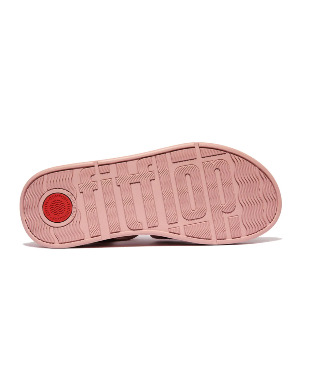 Fitflop F-Mode Leather/Webbing Flatform Fisherman Blush Sandals - Image 5