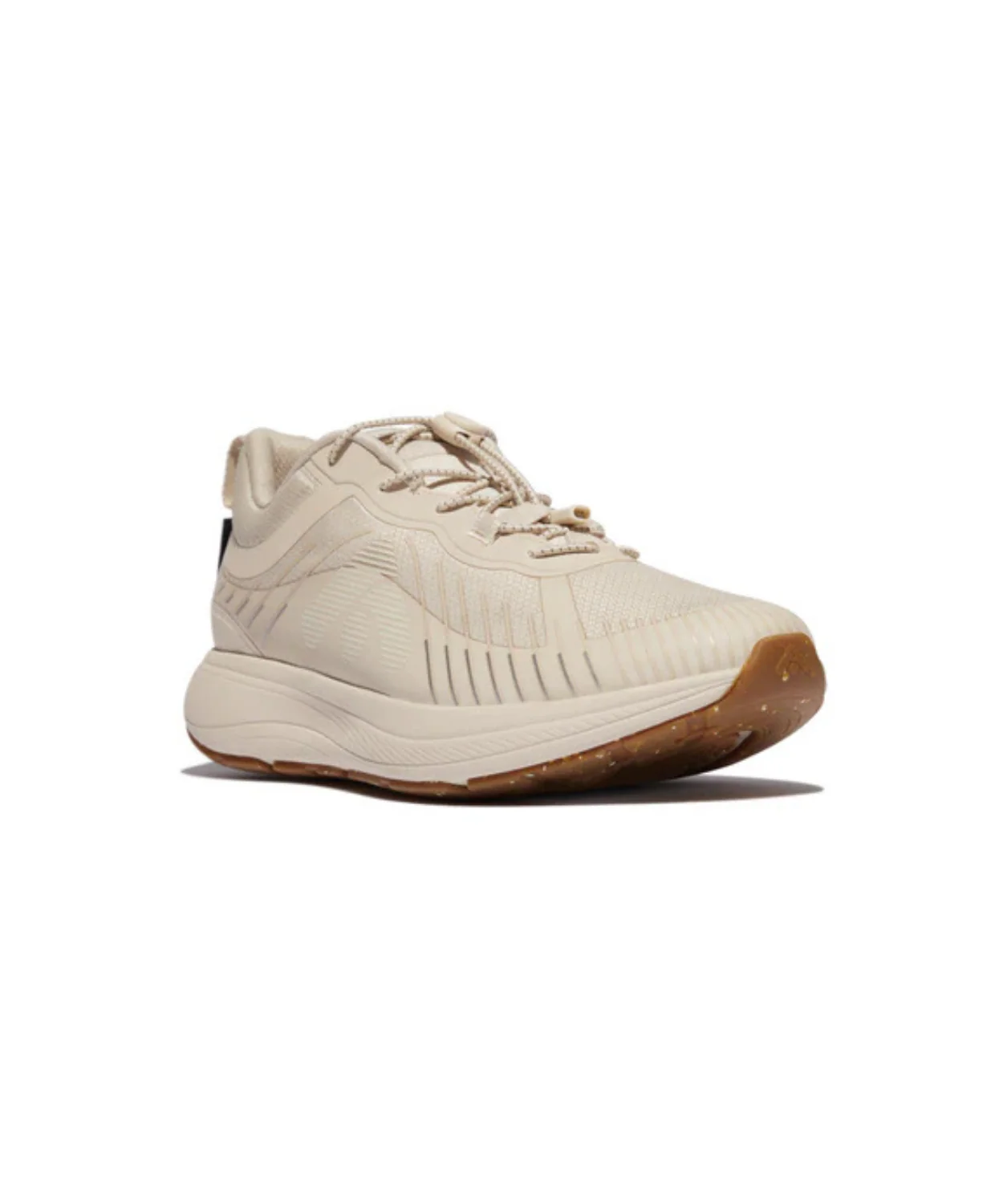 Fitflop FF Runner Water Resistant Running Sneaker Stone Beige/ Cream - Image 3
