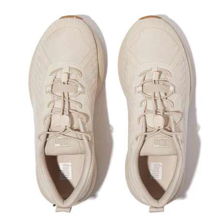 Fitflop FF Runner Water Resistant Running Sneaker Stone Beige/ Cream - Image 4