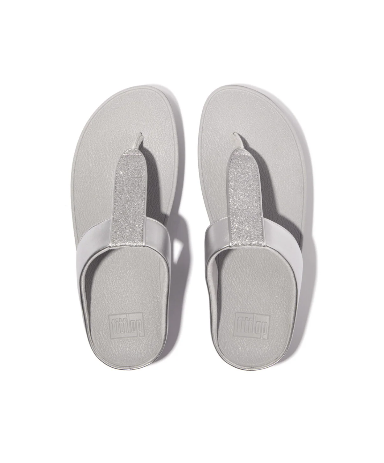 Fitflop Fino Glitterdust Metallic Toe Post Silver - Image 5