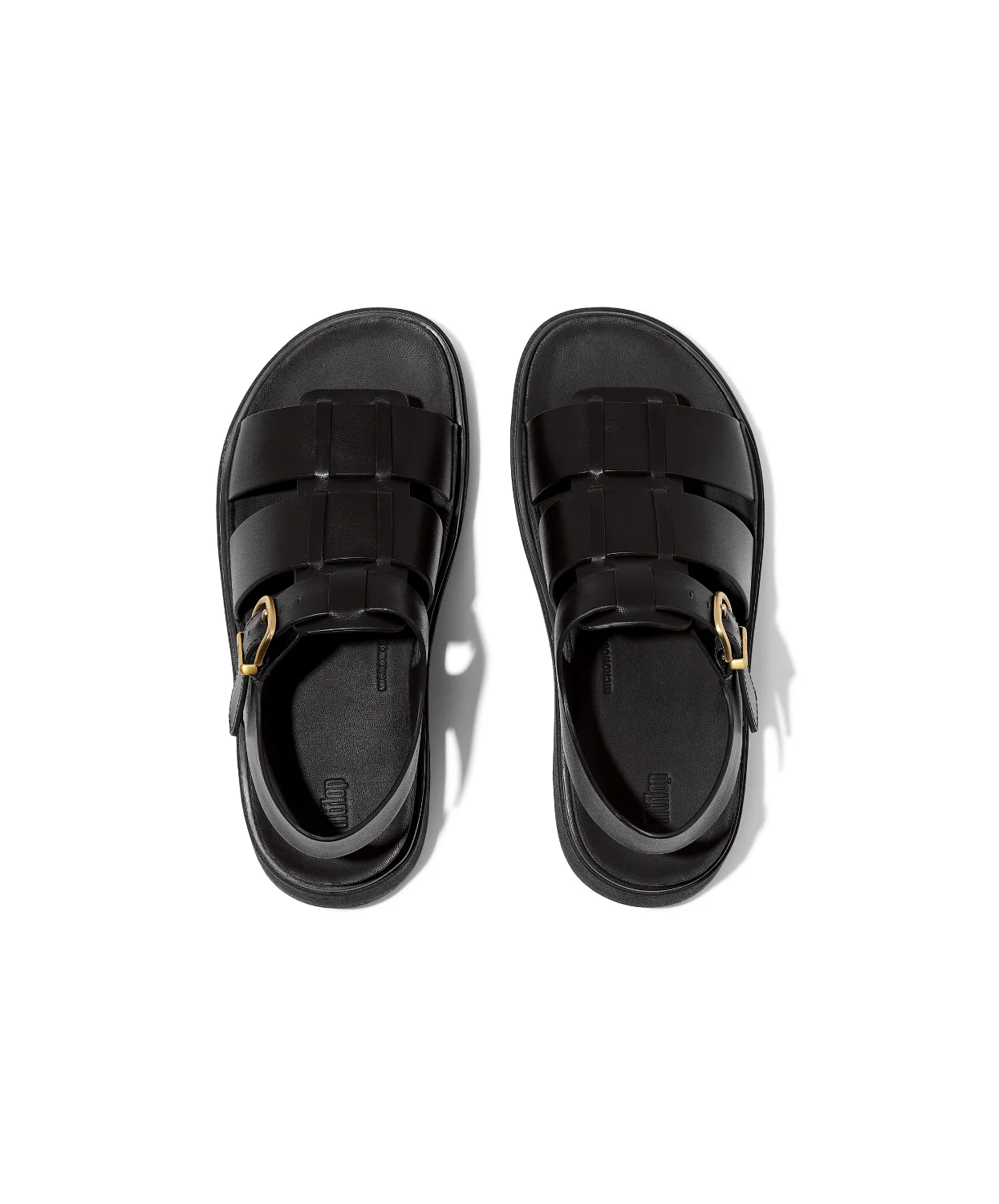 FitFlop Gen-FF Leather Fisherman Sandals Black - Image 5