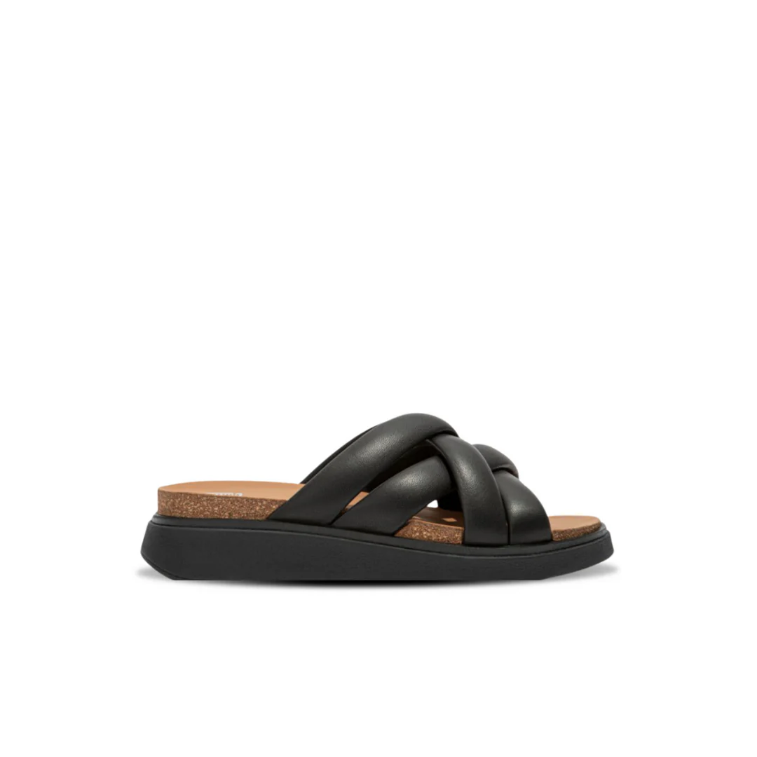 FitFlop Gen FF Padded Strap Leather Slide Black