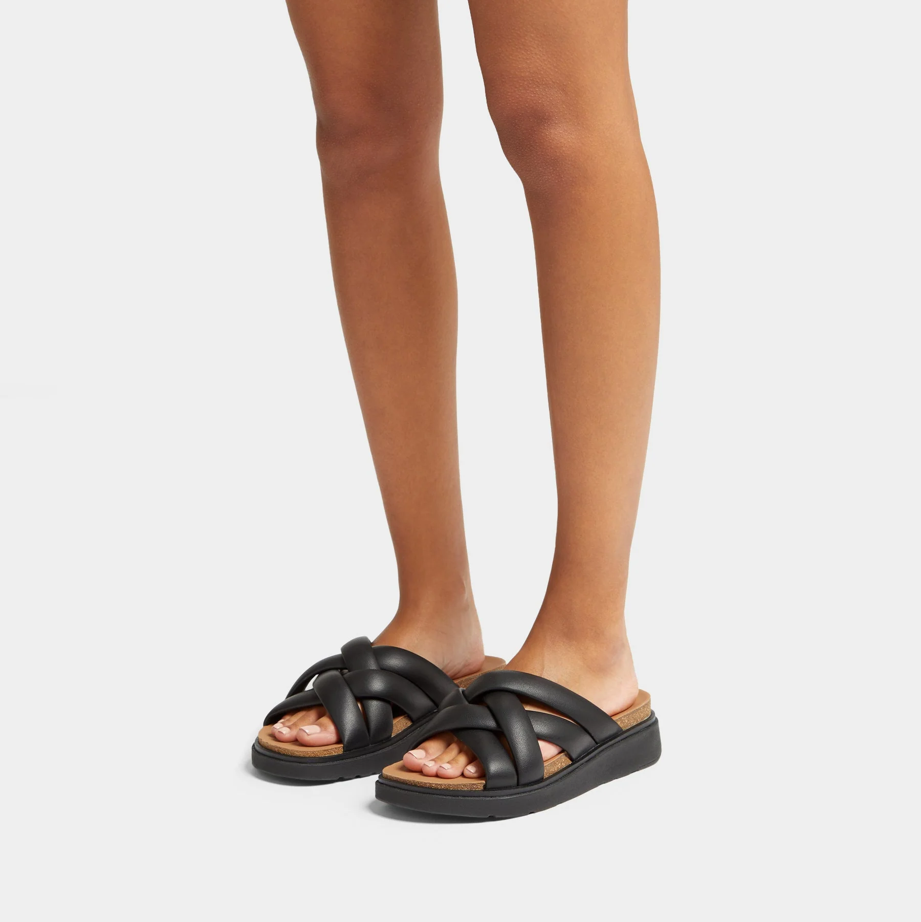 FitFlop Gen FF Padded Strap Leather Slide Black - Image 2