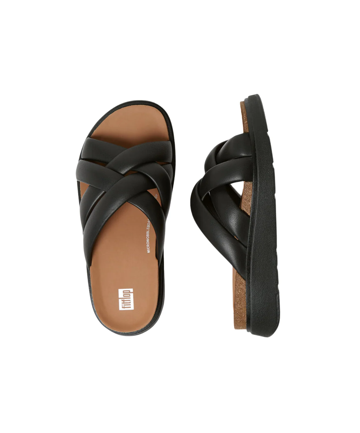 FitFlop Gen FF Padded Strap Leather Slide Black - Image 4