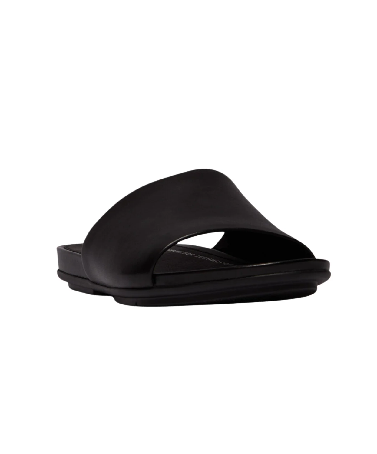 FitFlop Gracie Leather Pool Slides Black/Black - Image 4