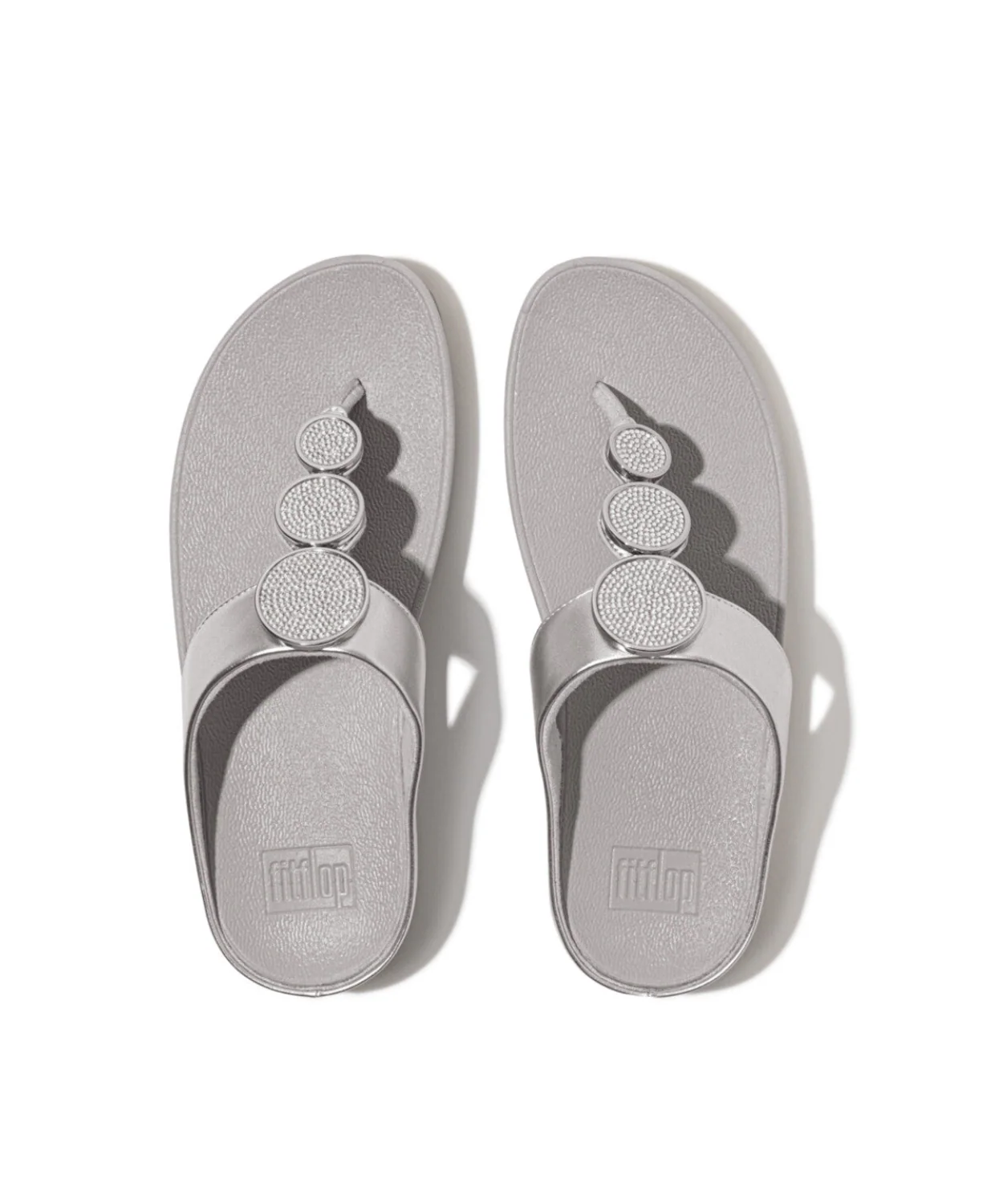 Fitflop Halo Bead Circle Metallic Toe Post Silver - Image 5
