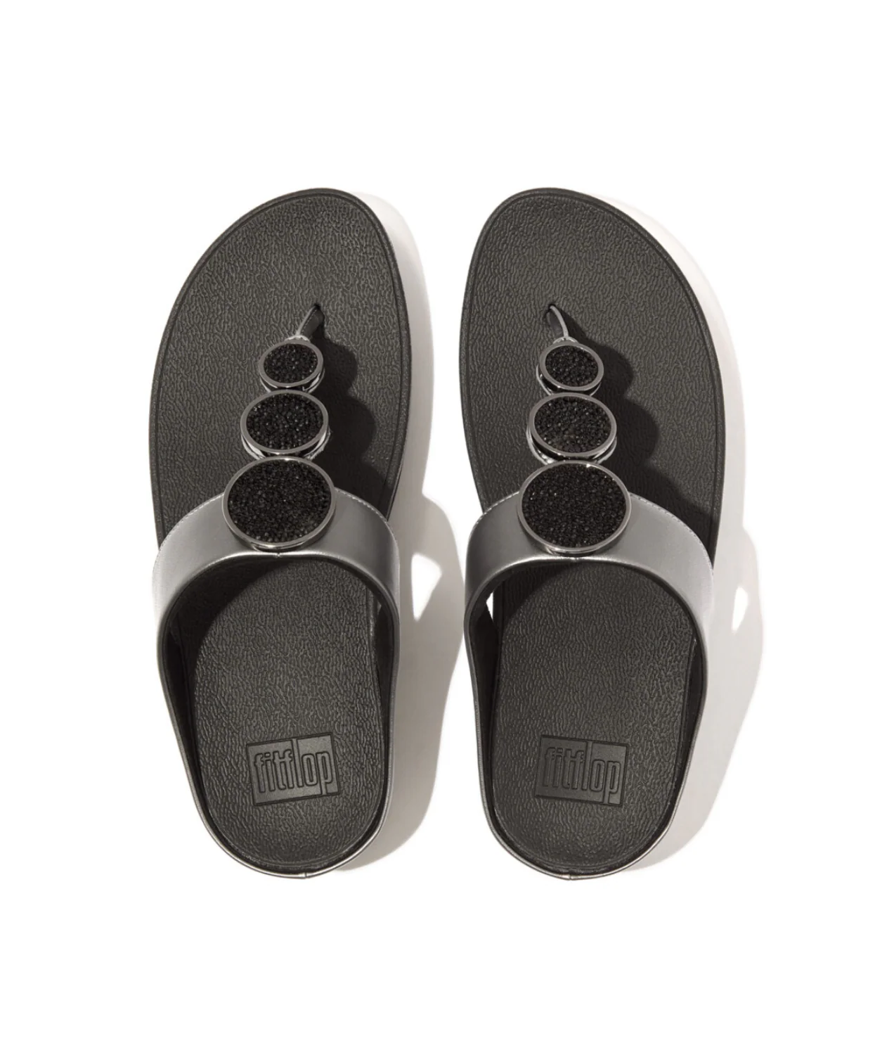 Fitflop Halo Bead Circle Metallic Toe Post Black - Image 4