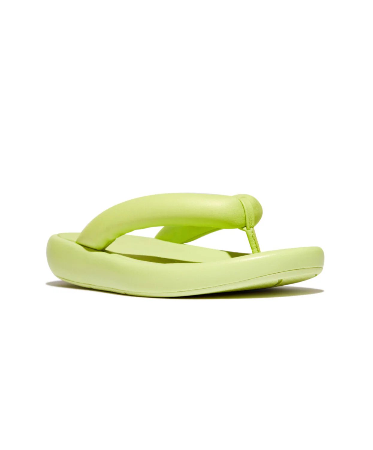 Fitflop IQushion D-Luxe x Roksanda Padded leather Flip Flops Lime - Image 3