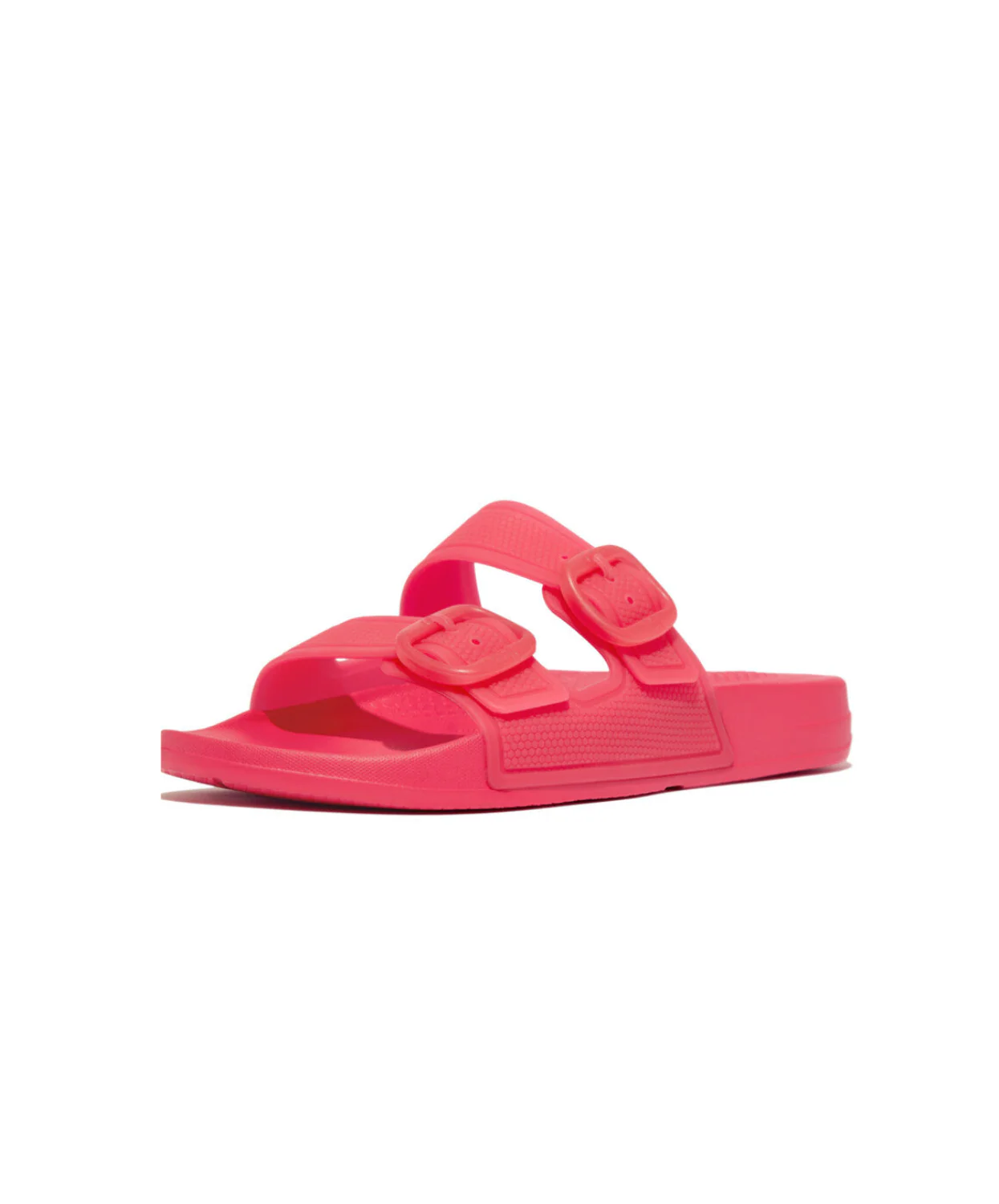 FitFlop iQushion Translucent Two Bar Buckle Slides Pink - Image 3