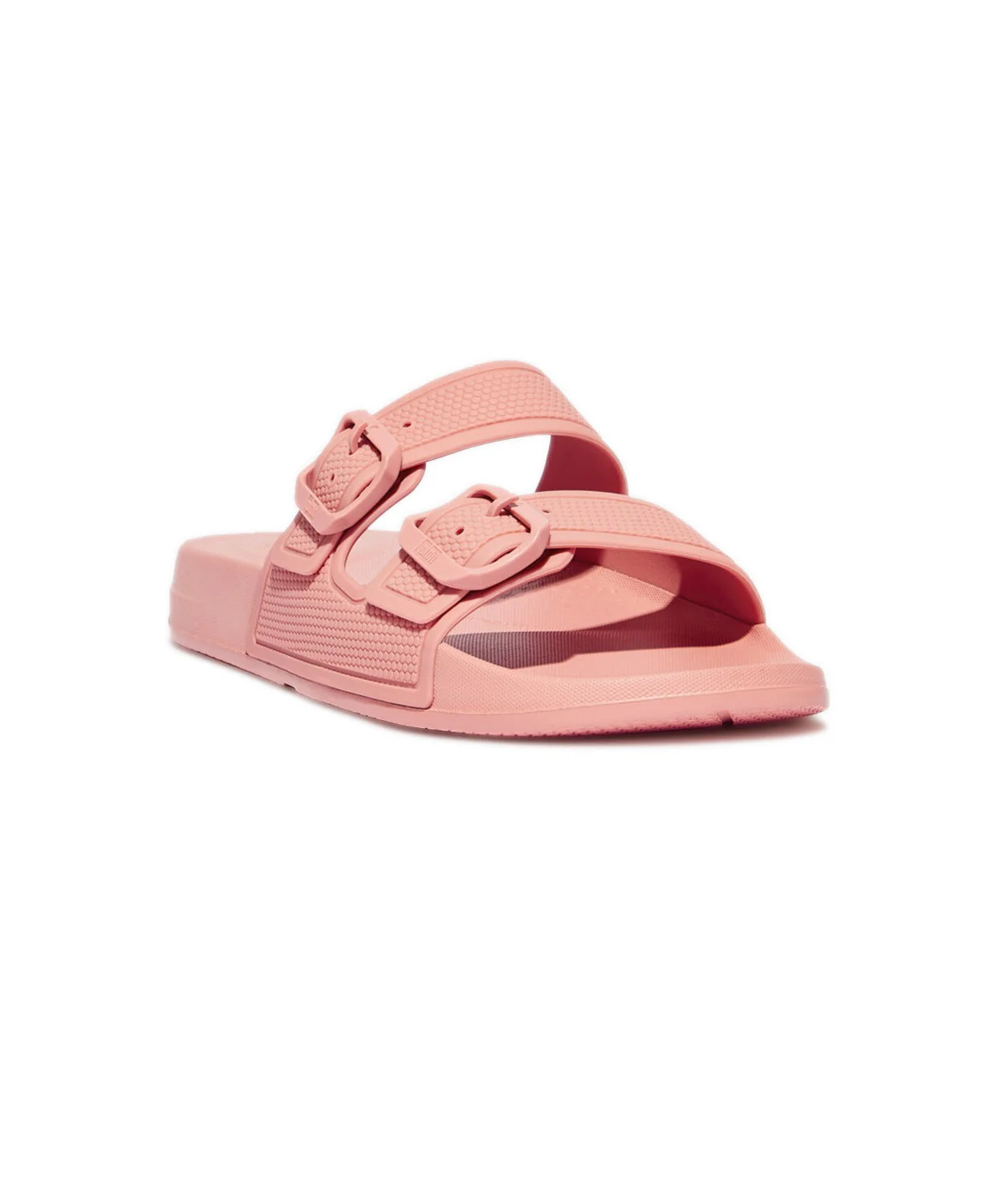 FitFlop iQushion Two Bar Buckle Slides Coral - Image 3