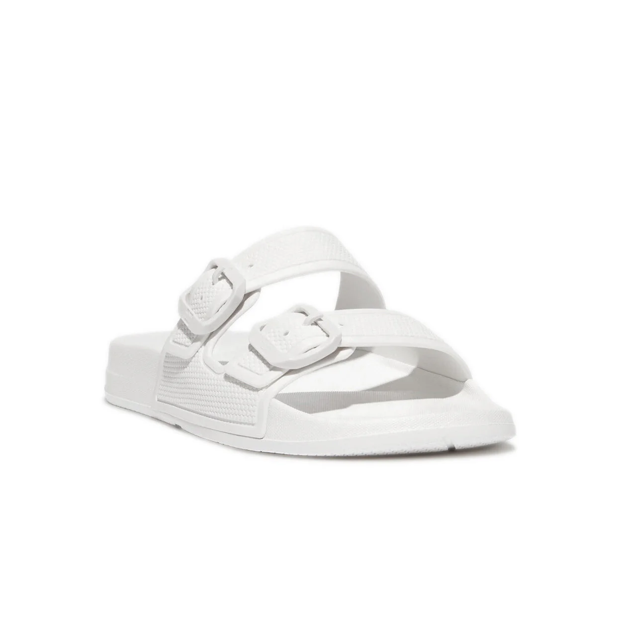 FitFlop iQushion Two Bar Buckle Slides White - Image 2