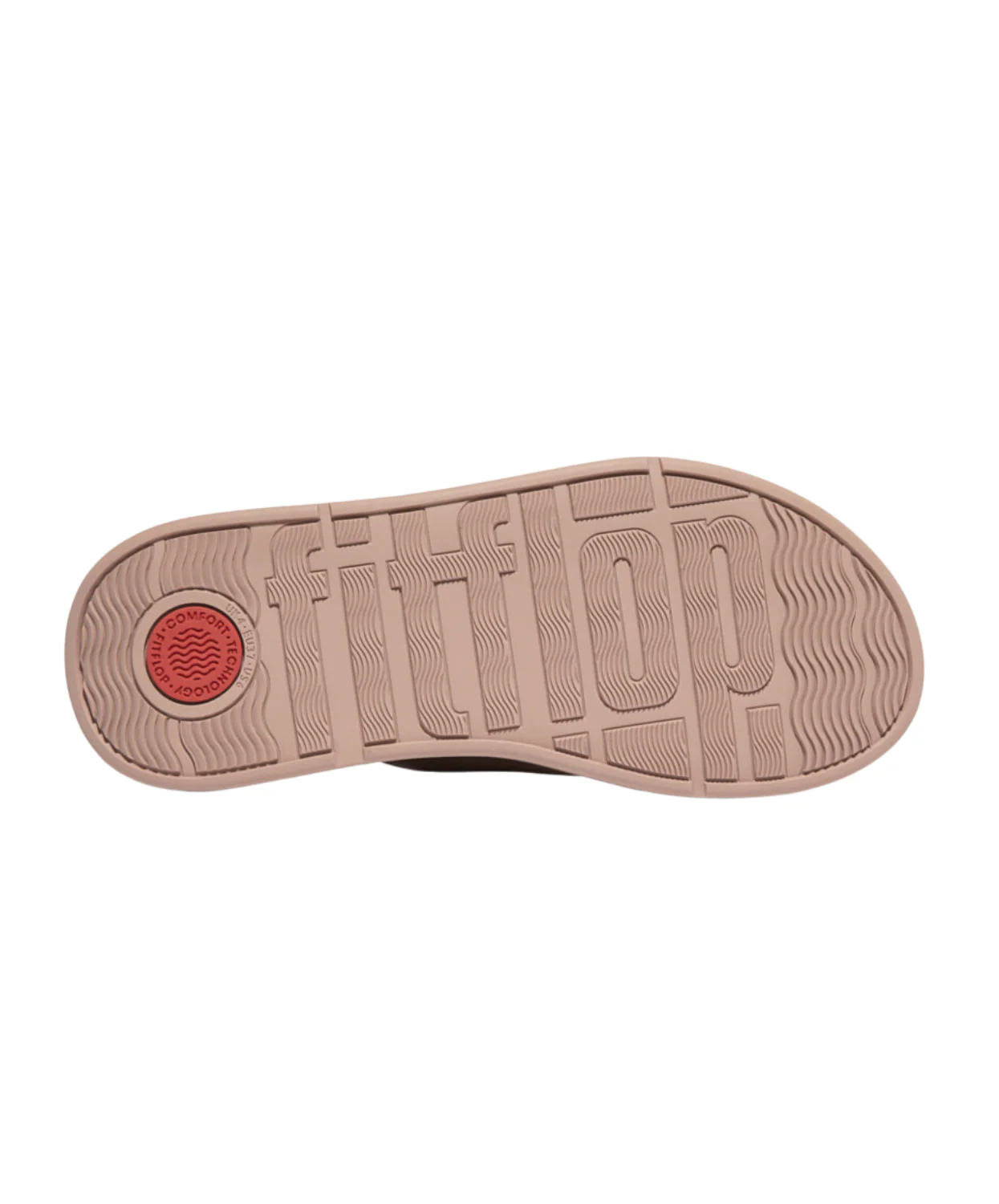 FitFlop F-Mode Leather Flatform Toe Post Sandals Beige - Image 4