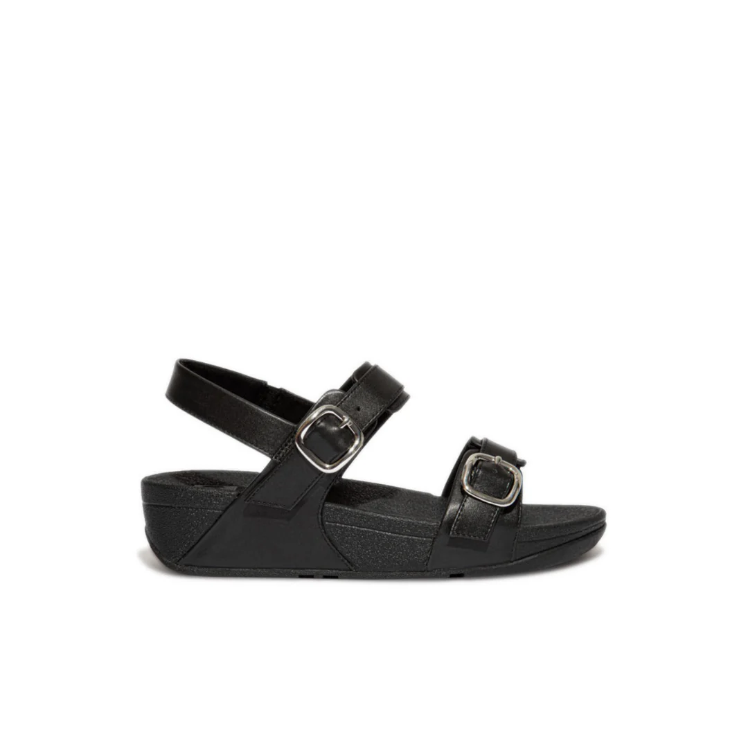 FitFlop Lulu Adjustable Leather Back-Strap Sandals Black