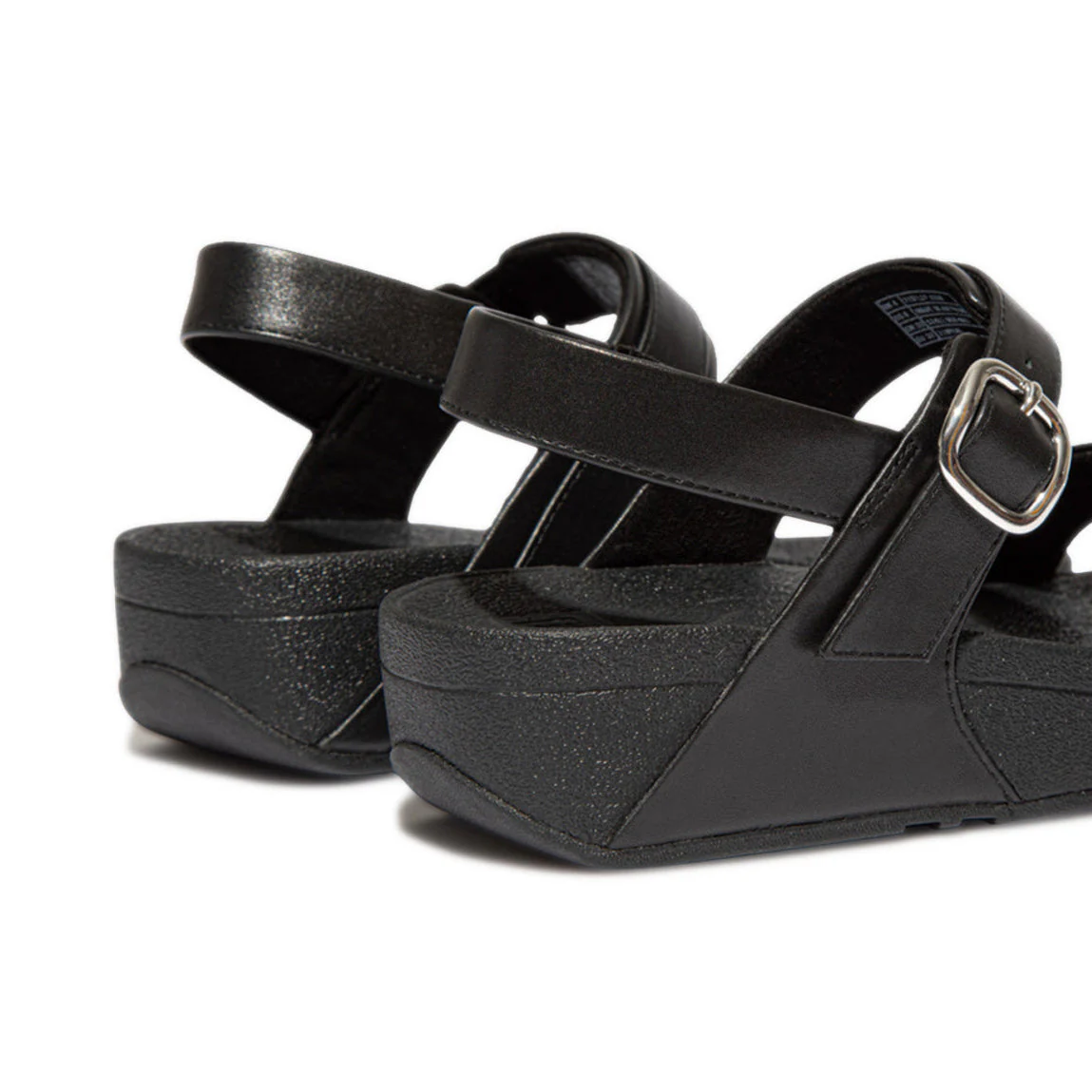 FitFlop Lulu Adjustable Leather Back-Strap Sandals Black - Image 3
