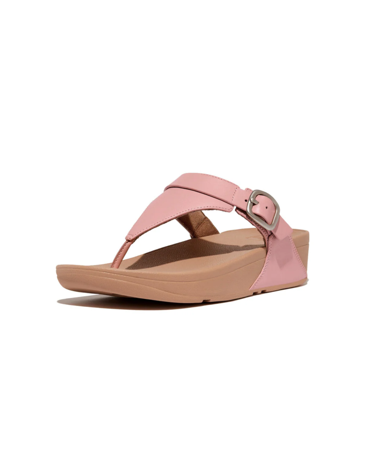 FitFlop Lulu Adjustable Leather Toe Post Sandals Pink - Image 4